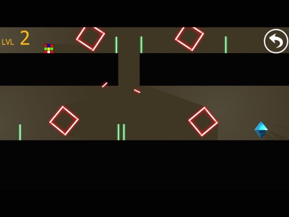 Cube magic runner escape laser room in dark screenshot