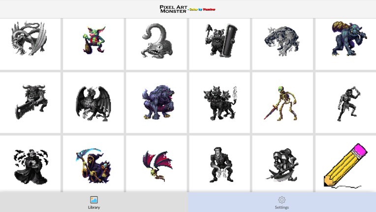 Pixel Art Monster - Color by Number screenshot