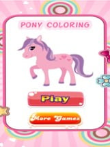 Pony Colouring and Painting Book Image