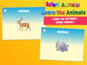 Safari Animals Preschool First Word Learning Game Image