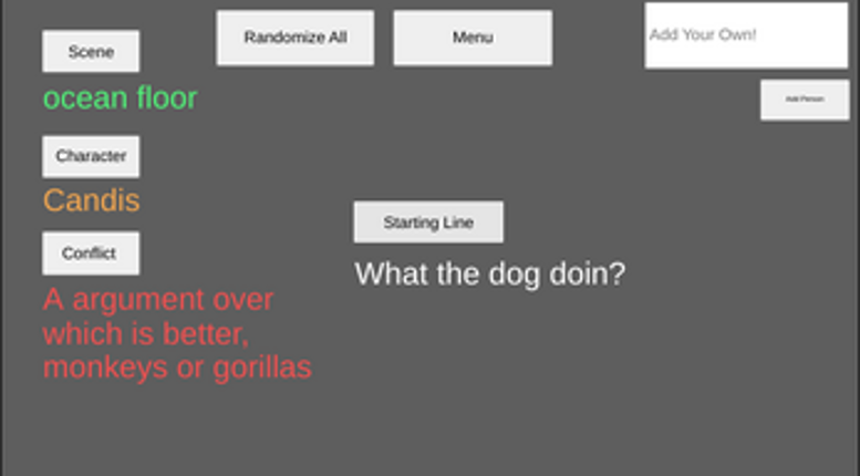 Theater Games + Improv Generator screenshot