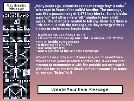 Arecibo Message screenshot