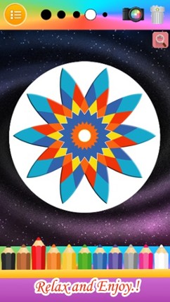 Flower Mandala Therapy Coloring Book Drawing Pages Image