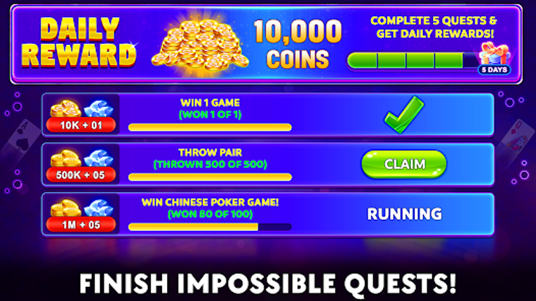 Chinese Poker screenshot