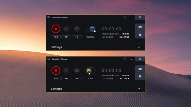 Gecata by Movavi 5 - Game Recording Software screenshot