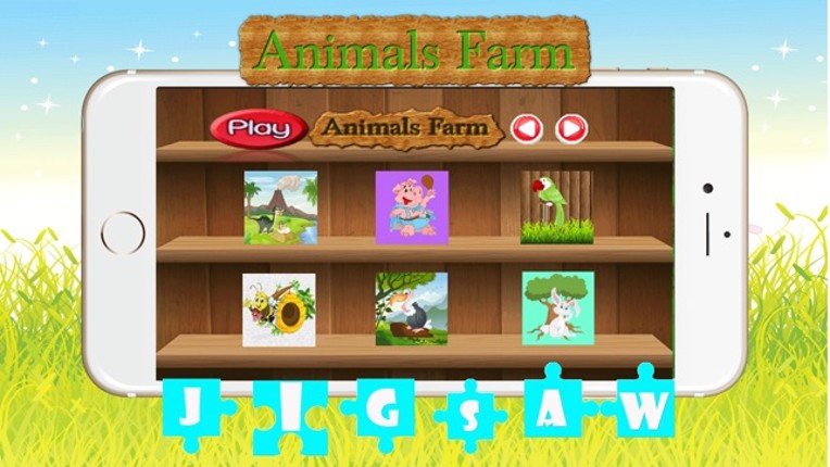 Cute Animals Farm Jigsaw Puzzles – Magic Amazing HD Puzzle Game Free for Kids and Toddler Learning Games Image