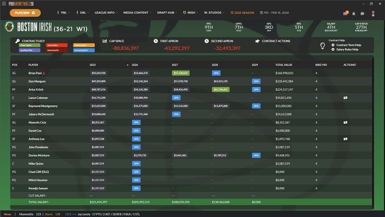 Draft Day Sports: Pro Basketball 26 screenshot