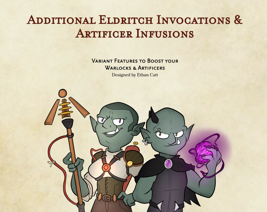 Games like Warlock & Artificer Features: Additional Invocations & Infusions (D&D 5e)