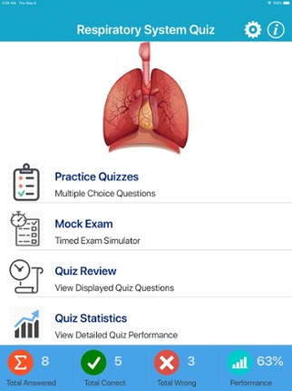 Respiratory System Quizzes screenshot