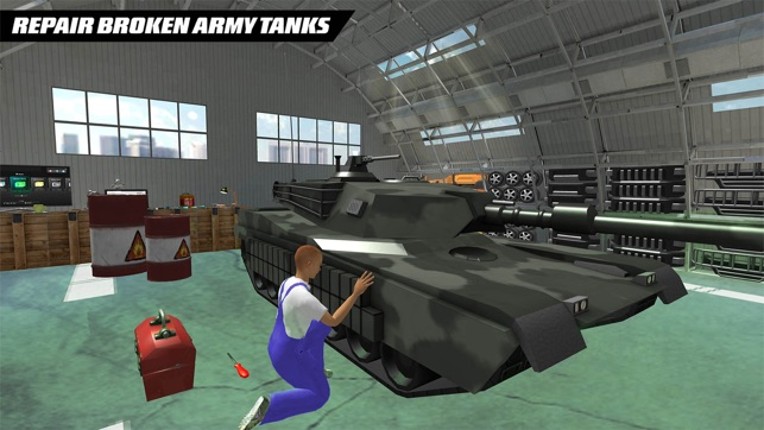 US Military Tank Mechanic Garage – Repair Workshop Image