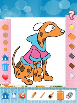 Dog Drawing Coloring Book - Cute Caricature Art Ideas pages for kids screenshot