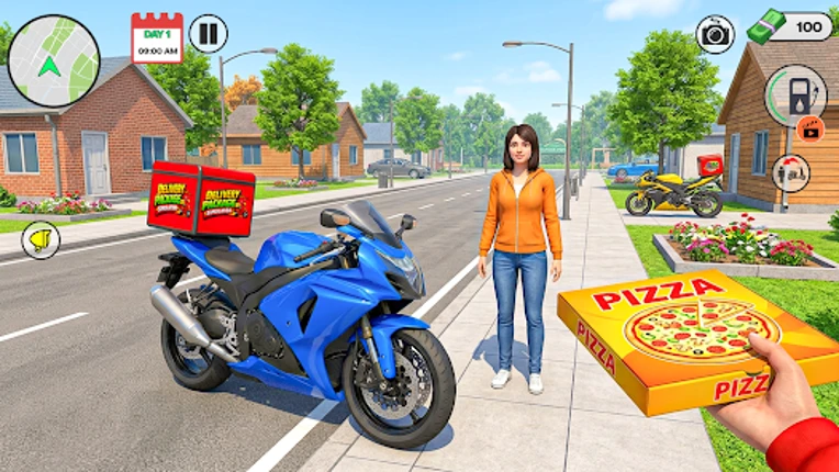 Delivery Boy:Bike Wheelie Game Image