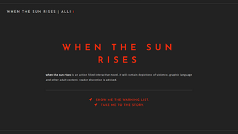when the sun rises (hiatus) screenshot