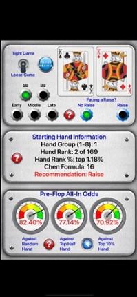 Starting Hand Dashboard screenshot