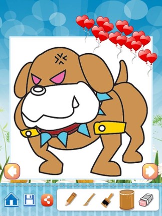 Dog Drawing Coloring Book - Cute Caricature Art Ideas pages for kids Image