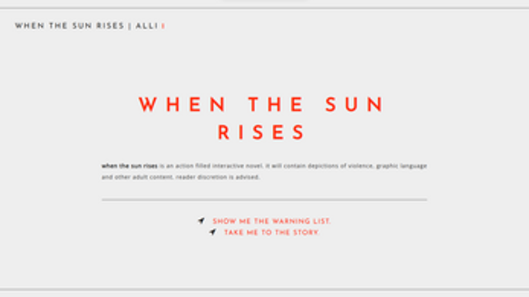 when the sun rises (hiatus) Image