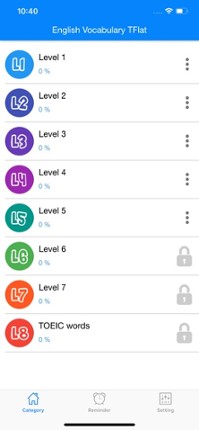Learn English Vocabulary TFlat screenshot