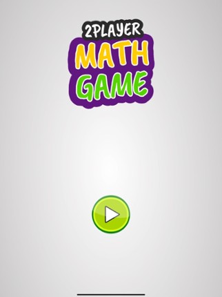 Math Game: 2 Player screenshot