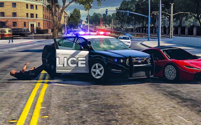 Crazy Car Racing Police Chase screenshot