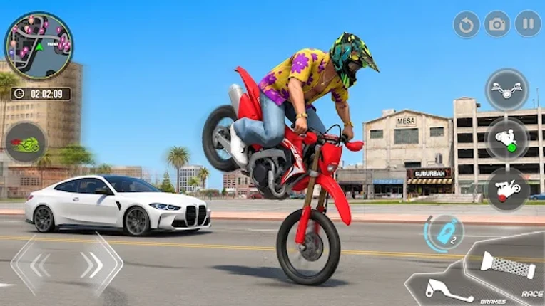 Real Bike Wheelie Racing Games Image