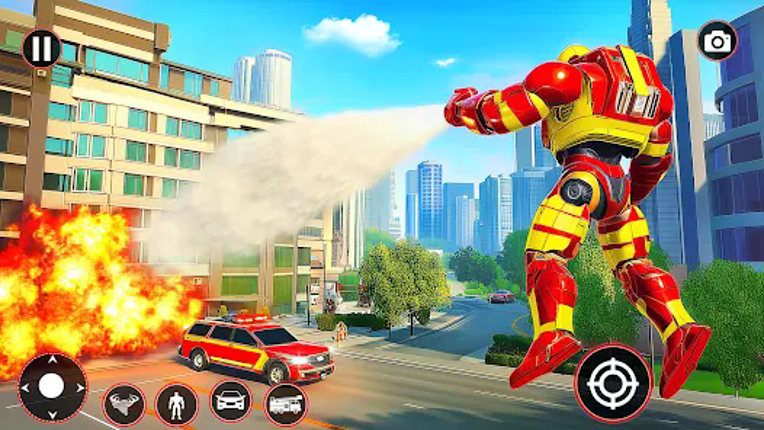 Fire Truck Robot Car Game screenshot