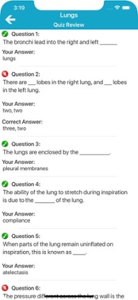 Respiratory System Quizzes screenshot