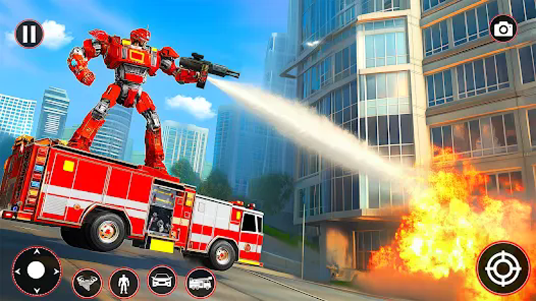 Fire Truck Robot Car Game screenshot