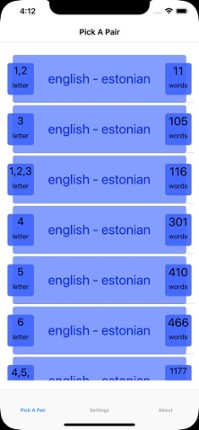 PickAPair Estonian - English screenshot