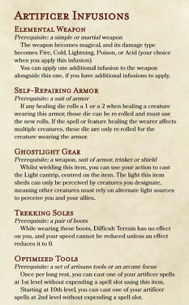 Warlock & Artificer Features: Additional Invocations & Infusions (D&D 5e) screenshot