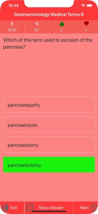 Gastroenterology Terms Quiz screenshot