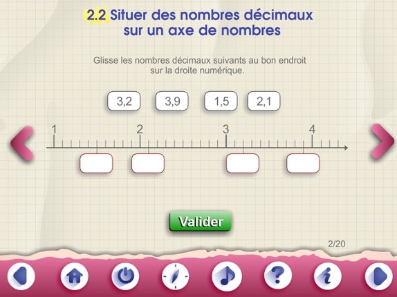 Les fractions A screenshot