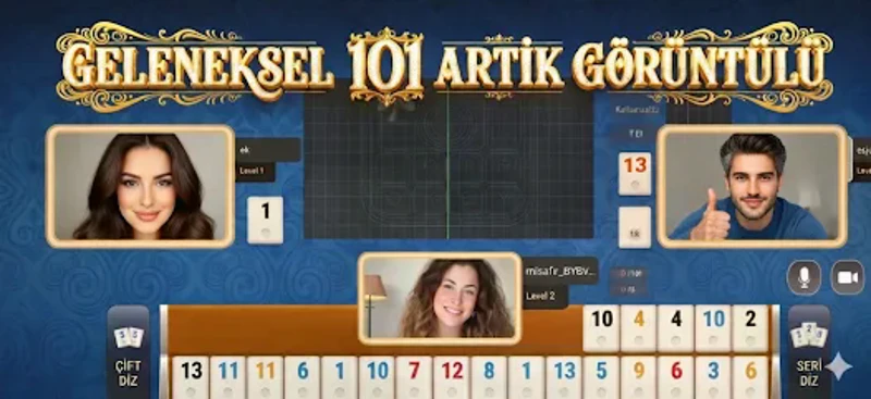 101 Okey Görüntülü screenshot