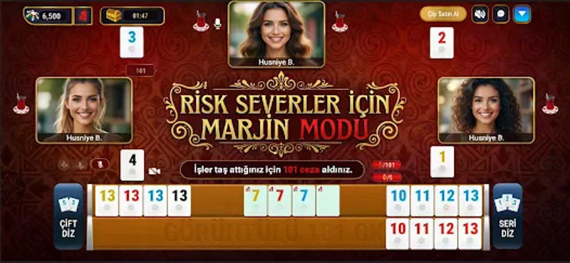 101 Okey Görüntülü screenshot