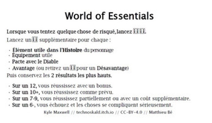 World of Essentials version française Image