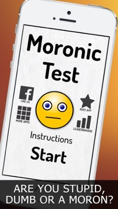 Moronic Test - Stupid Moron Idiot Quiz Game Free screenshot