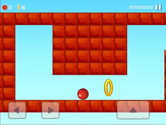 Red Bounce Ball Classic Game screenshot