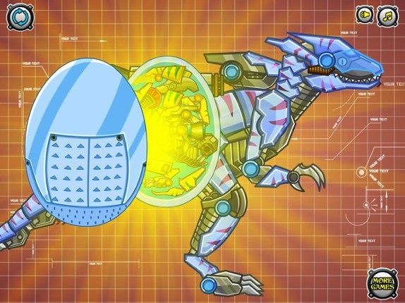 Steel Dino Toy：Mechanic Raptors - 2 player game screenshot