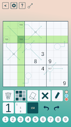 Arrow Sudoku screenshot