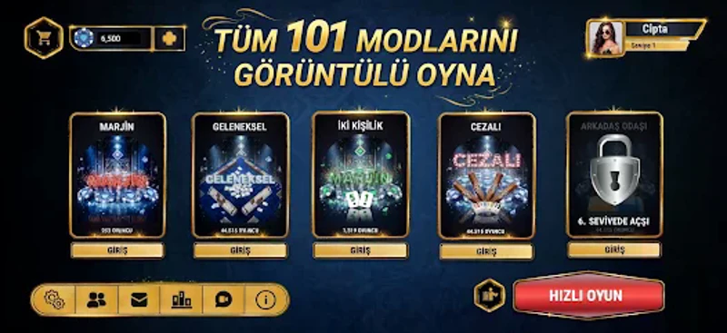 101 Okey Görüntülü screenshot