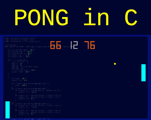 Games like Pong in C (open source)