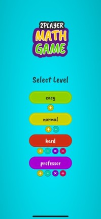 Math Game: 2 Player screenshot