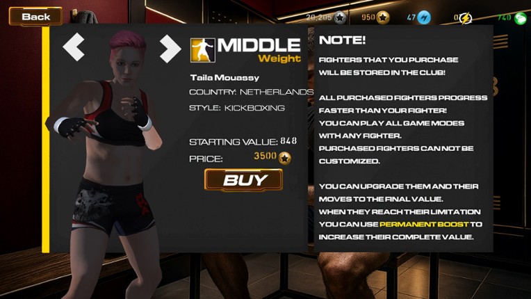Women's MMA Simulator screenshot