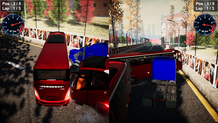 Bus VS Truck Racing - Multiplayer 1v1 Image