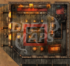 Dread Hills Saloon TTRPG Battlemap Image