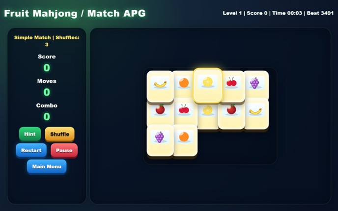 Fruit Mahjong Match APG Image