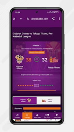 Pro Kabaddi Official App screenshot
