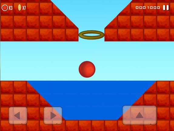 Red Bounce Ball Classic Game screenshot