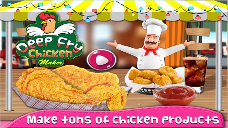 Chicken Deep Fry Maker Cook - A Fast Food Madness screenshot