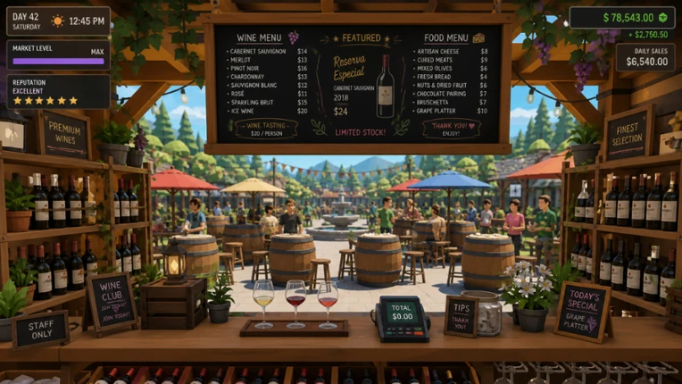 Outdoor Wine Market Simulator Image