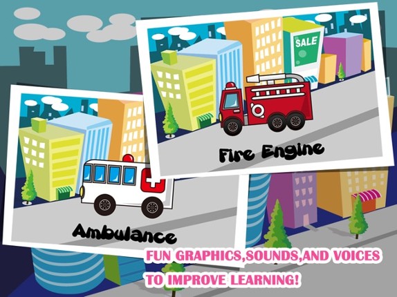 Vehicles Toddler Preschool FREE - All in 1 Educational Puzzle Games for Kids screenshot